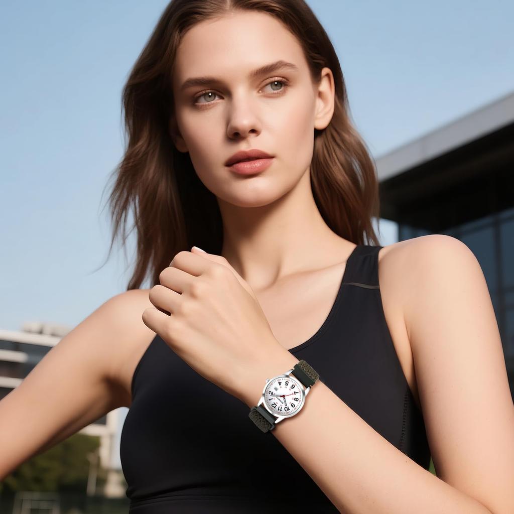 Наручные часы с плетеным ремешком, водонепроницаемые, плетеные, цветные, кварцевые, легко регулируемые, милые, день, мужские, ремешок, окошко, календарь, браслет, часы, читать, циферблат,