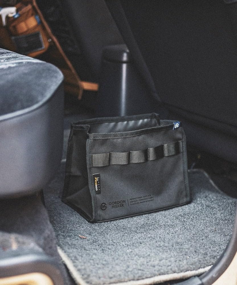 GORDON MILLER Car Cordura Dustbin, Dark Gray, 1646561