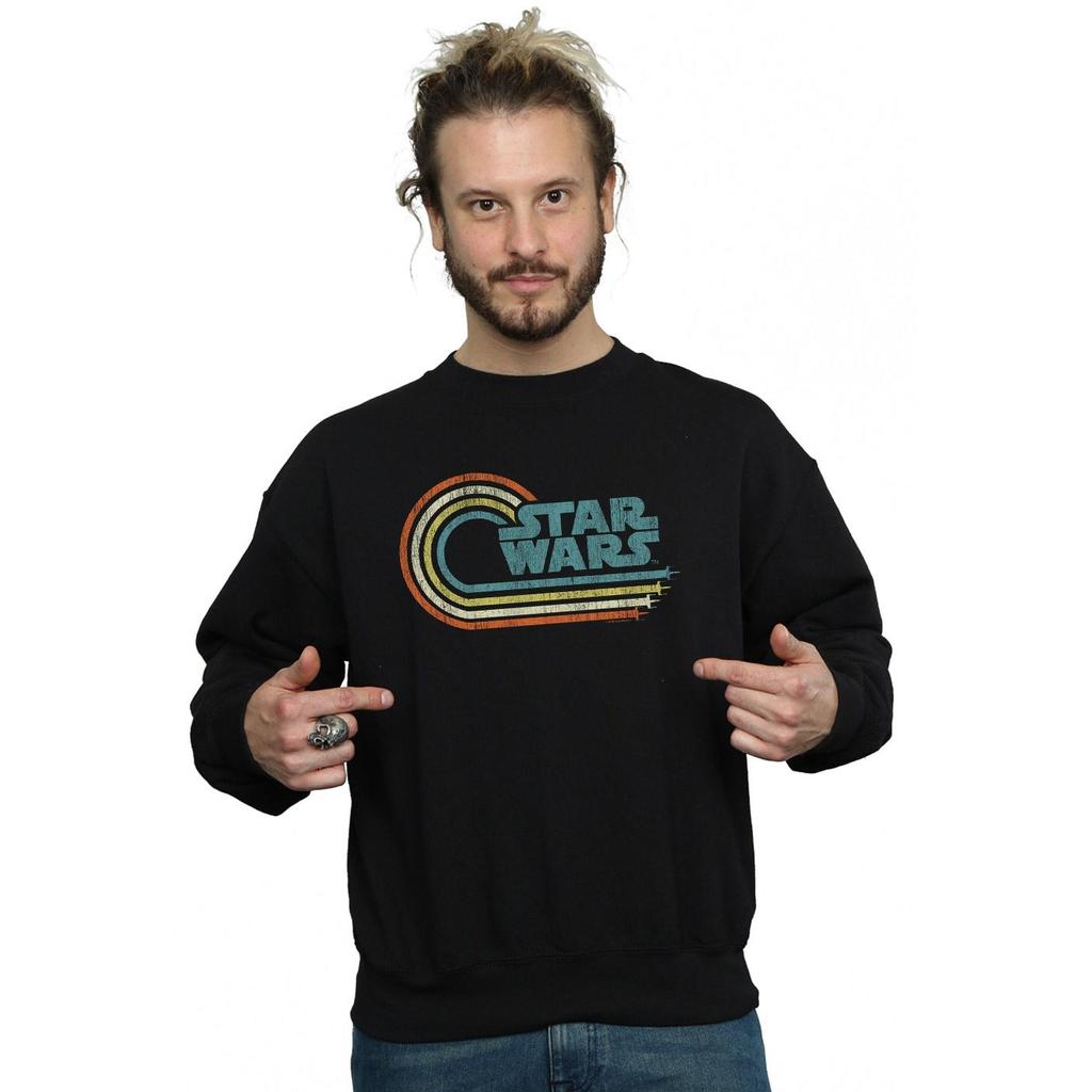 Star Wars Mens Retro Wave Logo Sweatshirt