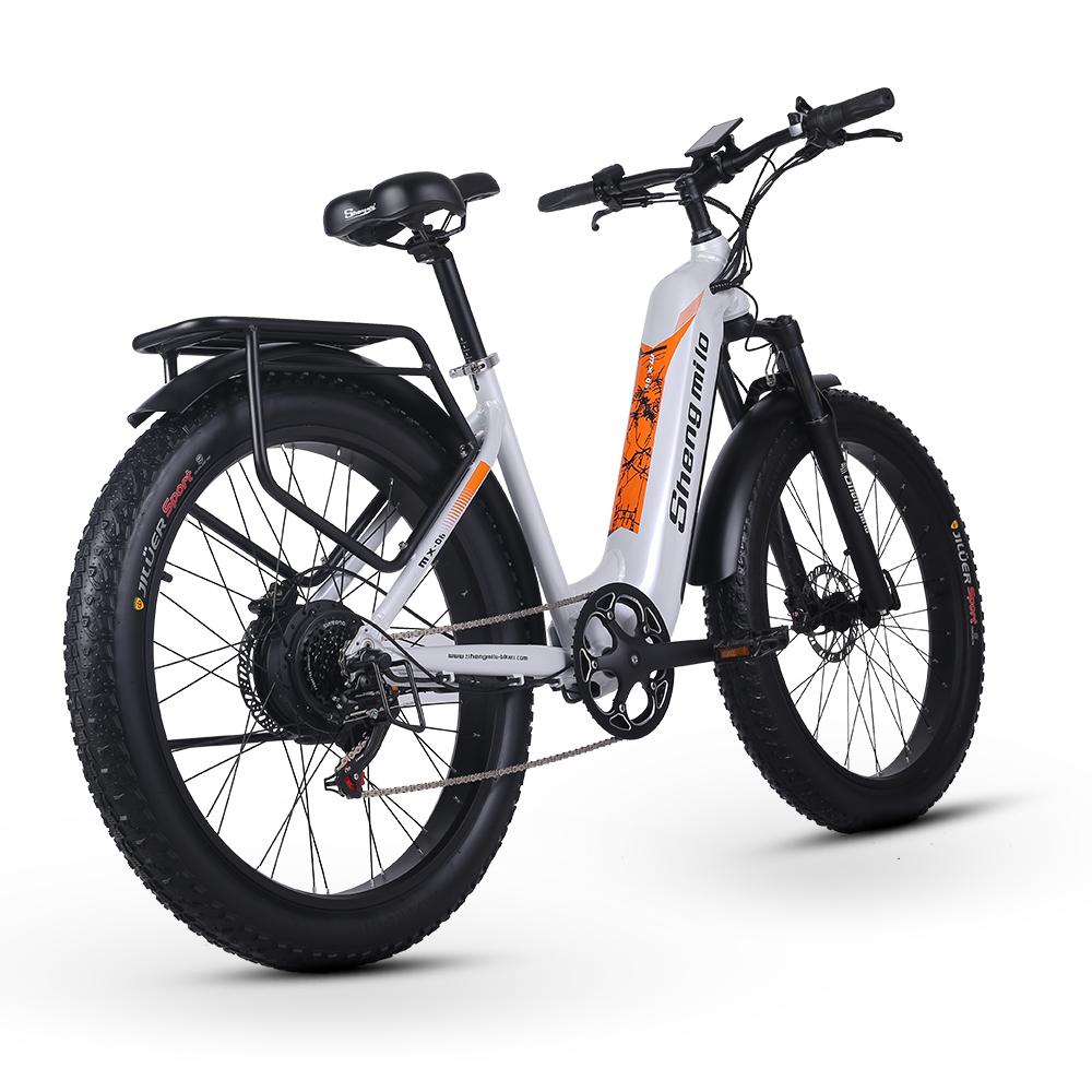 Электровелосипед Shengmilo MX06 с двигателем 1000 Вт для взрослых, аккумулятор 48 В 17,5 Ач, городской электровелосипед для поездок на работу, 26-дюймовые вседорожные шины, электрогорный велосипед