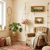 Decorative Macrame Plant Holder Suspended Weaving Storage Basket  Vegetable Fruit Plant