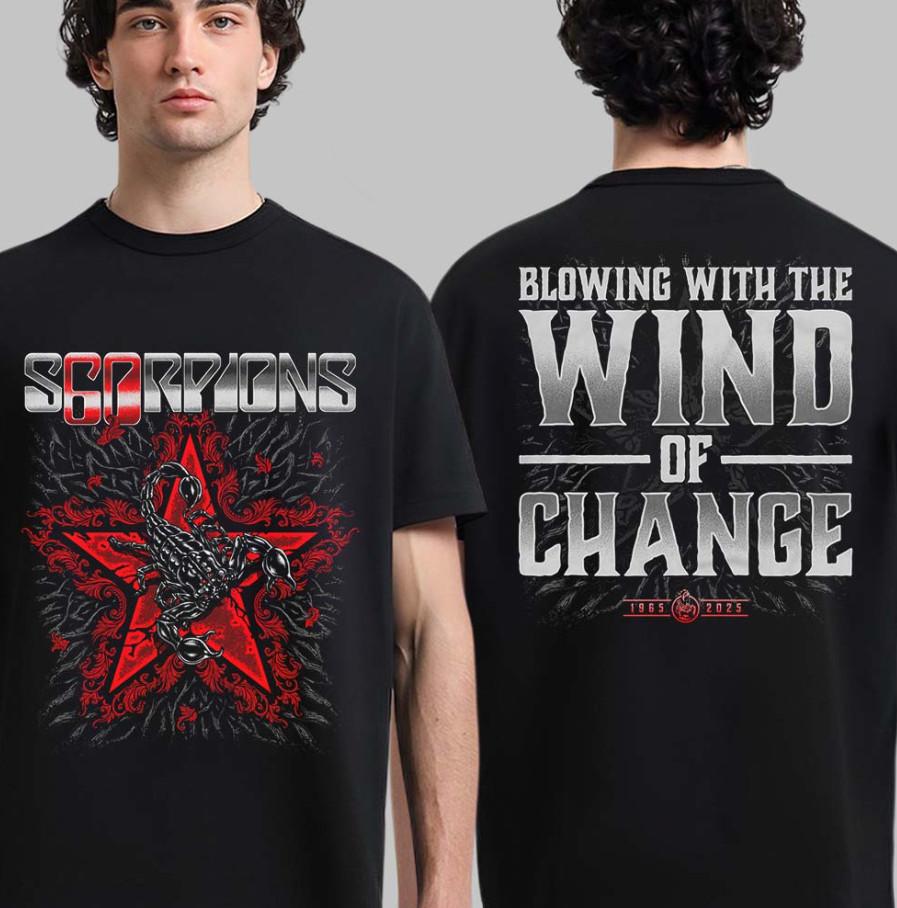 Футболка Scorpions 60 Years Of Scorpions European Tour 2025, размеры S-4XL