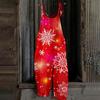 Women's Jumpsuit Print Casual Loose Vintage Shoulder Strap Cotton Linen