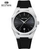BestWin Luxury Quartz Wristwatch Silicone Strap Reloj Hombre Sport Watch For Man Fashion Date Silicone Calendar Waterproof Clock