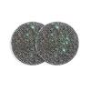 2PCS Diamond Car Coaster Water Cup Slot Non-Slip Mat Silica Gel Pad Cup Holder Mat Car Gadget Bling Car Accessories for Woman