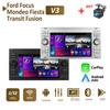 Android Автомобильный радиоприемник Мультимедийный проигрыватель Стерео 2 DIN Для Ford Focus 2007 Mondeo S-max C MAX Kuga Galaxy Fiesta Transit Fusion Carplay BT GPS Wi-Fi 2 + 32 ГБ