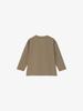 The North Face Long Sleeve Small Box Logo Classic Size 120 T-Shirt, Tee, Khaki,