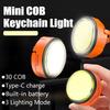Mini COB Light Type-C Rechatgeable Camping Lamp 3 Modes Outdoor Home Emergency Flashlights Multiduty Magnetic Working Light