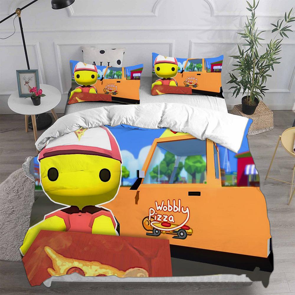 3D Print Wobbly & Life Single Twin Full Queen King Size Quilt Anime Bed Cover Pillow Case 2-3 Pieces Duvet Cover Bedding Sets
