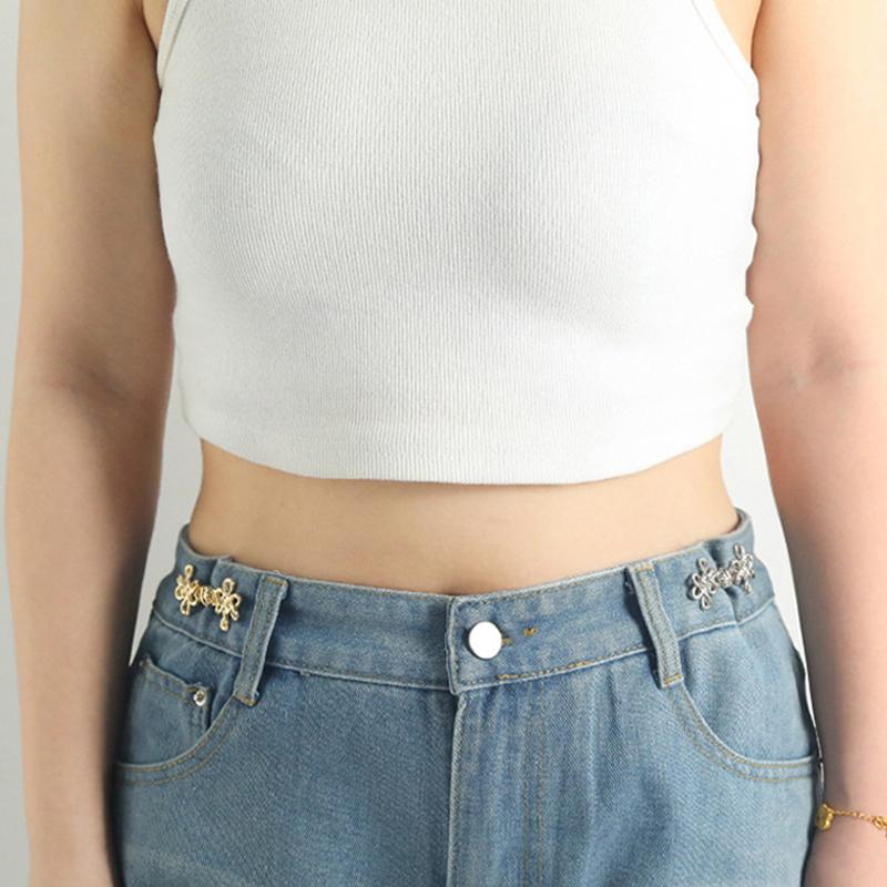 Китайский узел пряжка на талии съемные зажимы для брюк утягивающий пояс без гвоздей металлические кнопки для украшения джинсов