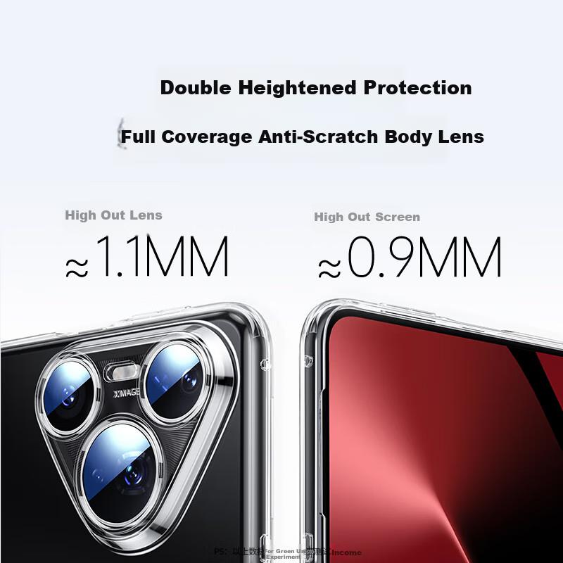 Shockproof Phone Case for Huawei Pura80, Fully Transparent Ultra-Thin Bare Feel Anti-Fingerprint Lens Full Protection Breathable Soft
