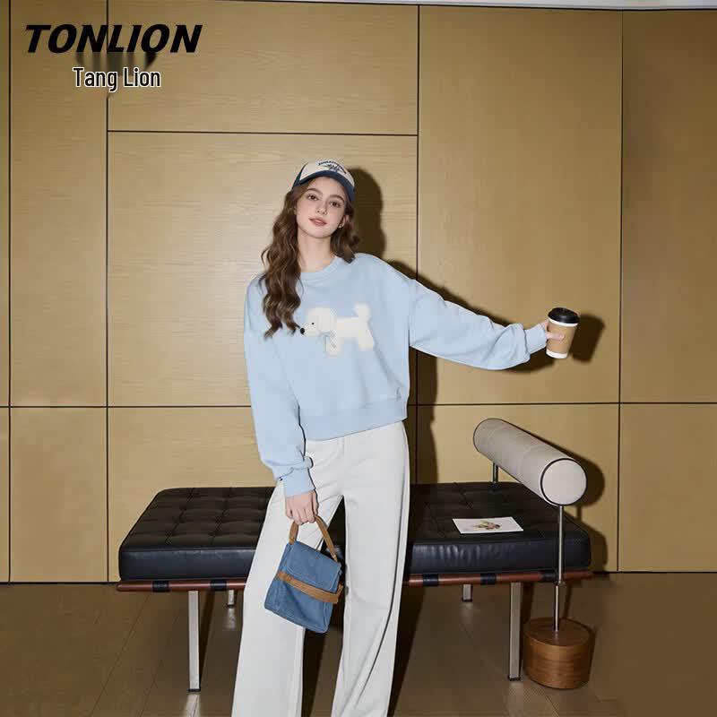 Женская толстовка с принтом щенков TonLion