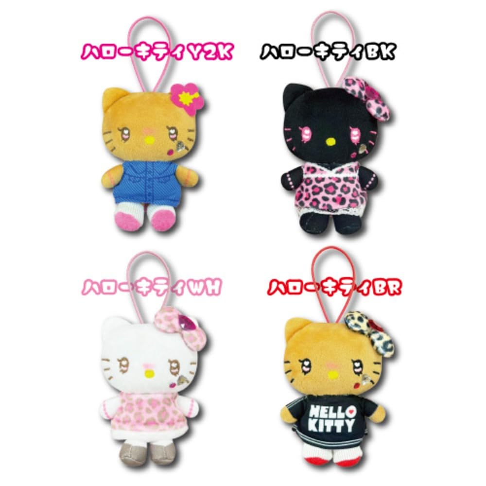 Hatayama Shoji Серия Sanrio Gal 3 Мини-талисман Hello Kitty Y2K Черный Белый Коричневый 4 Цвета Милый Брелок-подвеска H10см 63203605 Прибл.