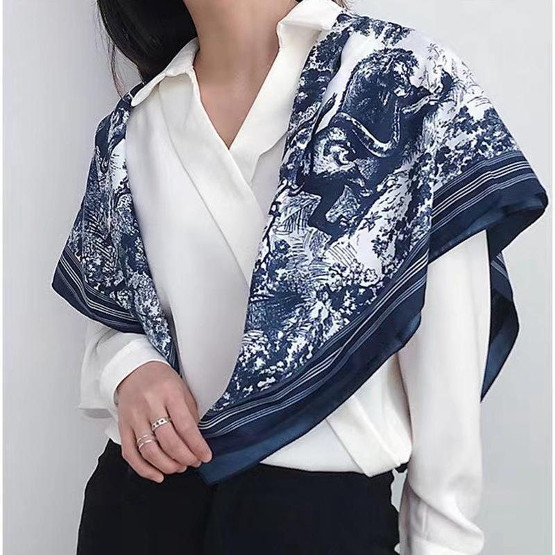 Фэнтезийные джунгли, шелковый креп-сатин квадратный шарф женский весенне-осенний универсальный шарф из тутового шелка производитель