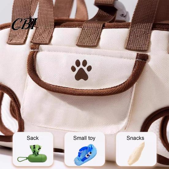 Stylish Pet Carrier for Daily Use Portable Carrier, Breathable Crossbody 2-in-1 Horizontal Lightweight Tote, Leash Style Travel Bag Small Dogs