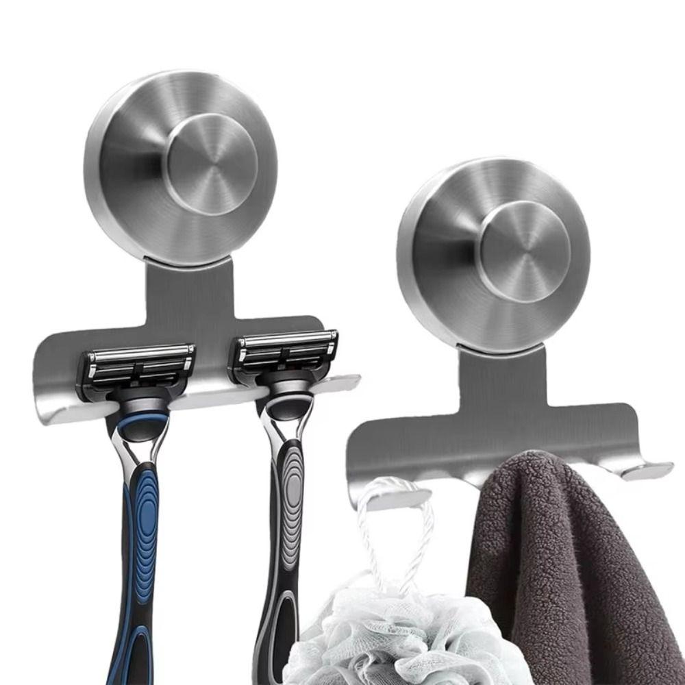 304 Stainless Steel Stainless Steel Razor Rack Damage-Free Shower Razor Hooks For Bathrobes