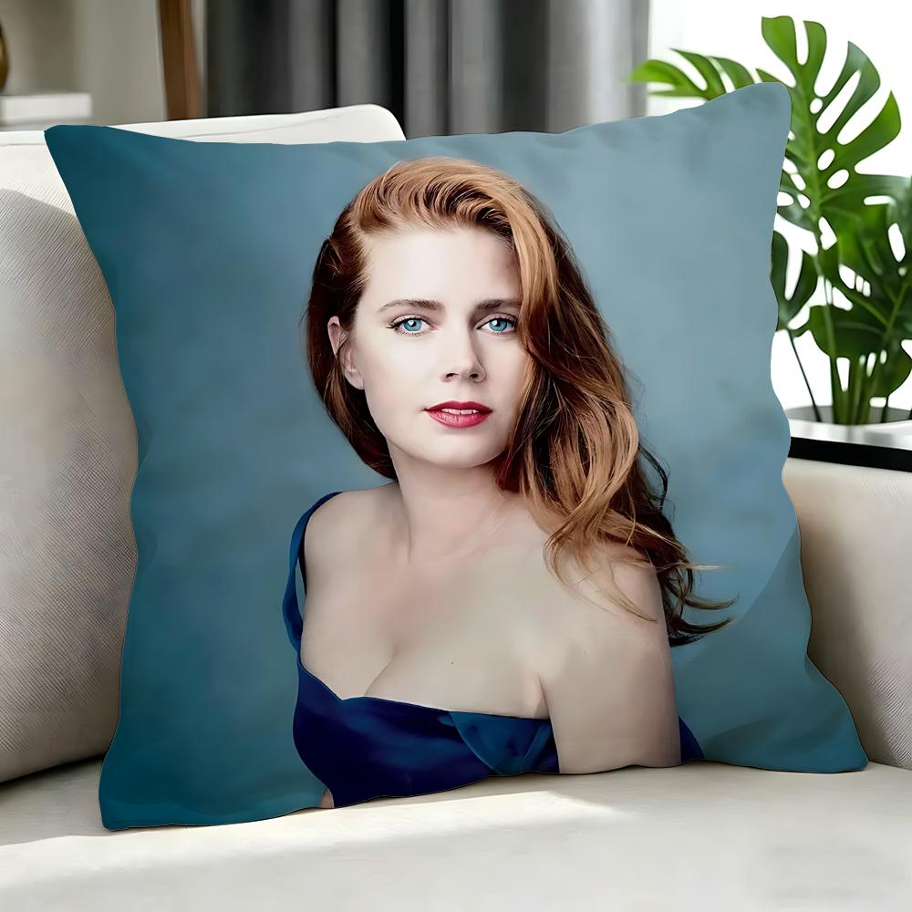 Actress Amy Adams Cushion Cover Cushion Cover Set 4Pcs 50X50 45X45 40X40 Pillowcase Decorative Sofa Home Decor