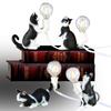 Black Cat Lamp Nordic Creative Living Room Bedroom Clothing Store Decorative Animal Lamp Mini Catlamp Small Night Lamp