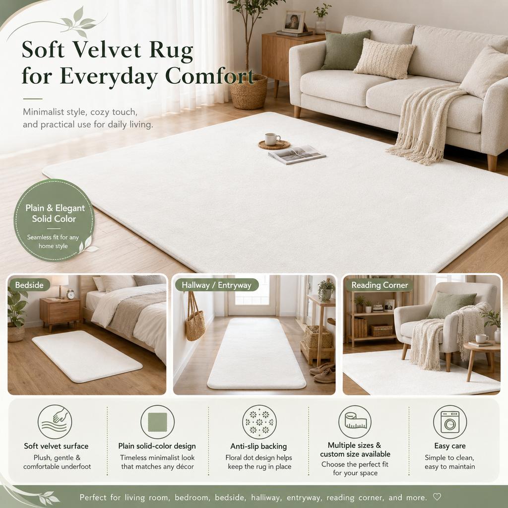Green and White Logo Designed floor mat, suitable as a non-slip mat for the living room or bedroom sofa