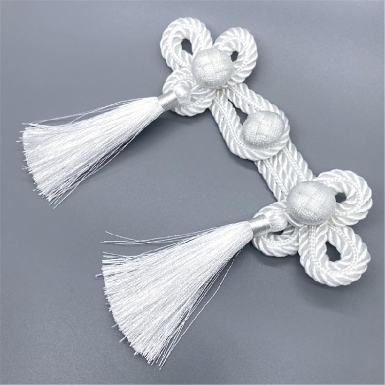 Three Leaves Fringe Knot Buttons Chinese Clothing Decorative Sewing Accessories