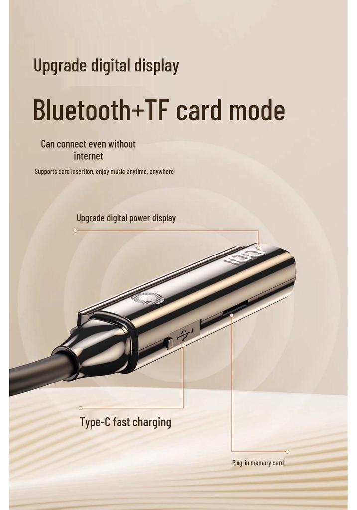 Полностью беспроводные Bluetooth-наушники: Долговечные шейные наушники, с шумоподавлением, спортивная модель с цифровым дисплеем