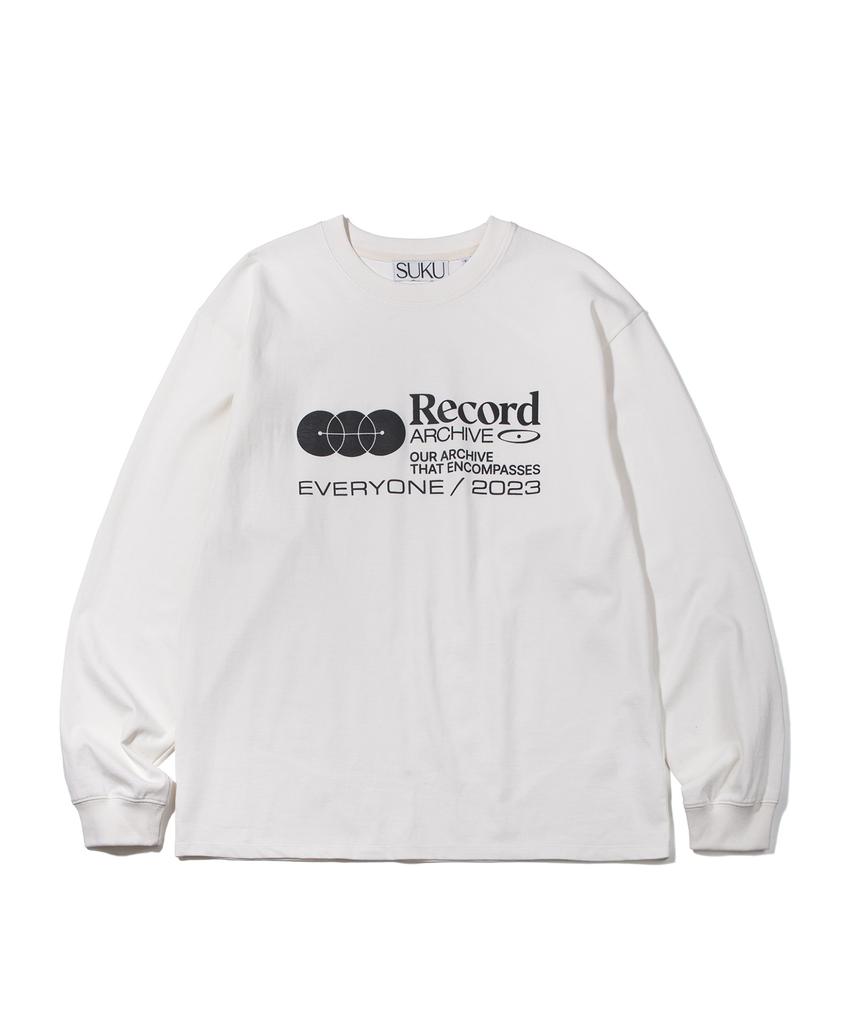 Футболка с длинным рукавом Suku Record - Цвет Off White