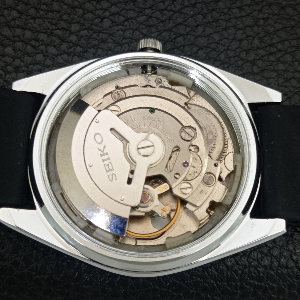 ОТРЕМОНТИРОВАННЫЕ МУЖСКИЕ ВИНТАЖНЫЕ ЧЕРНЫЕ ЧАСЫ SEIKO 5 AUTOMATIC 6309A JAPAN a442434-1