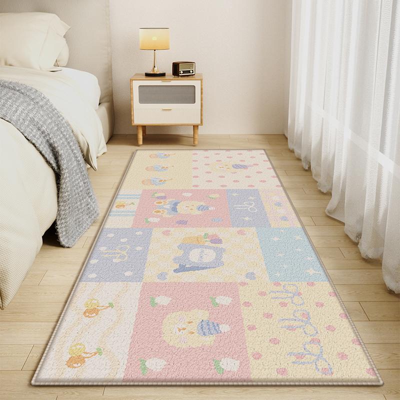 Teenage Cartoon Cute Cream Wind Bedroom Bedside Carpet Corridor Aisle Sofa Window Floor Cushion Home Decoration Summer