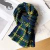 Wool Plaid Scarf Women's Autumn and Winter Versatile Red New High-end Couple Chinese Red Scarf