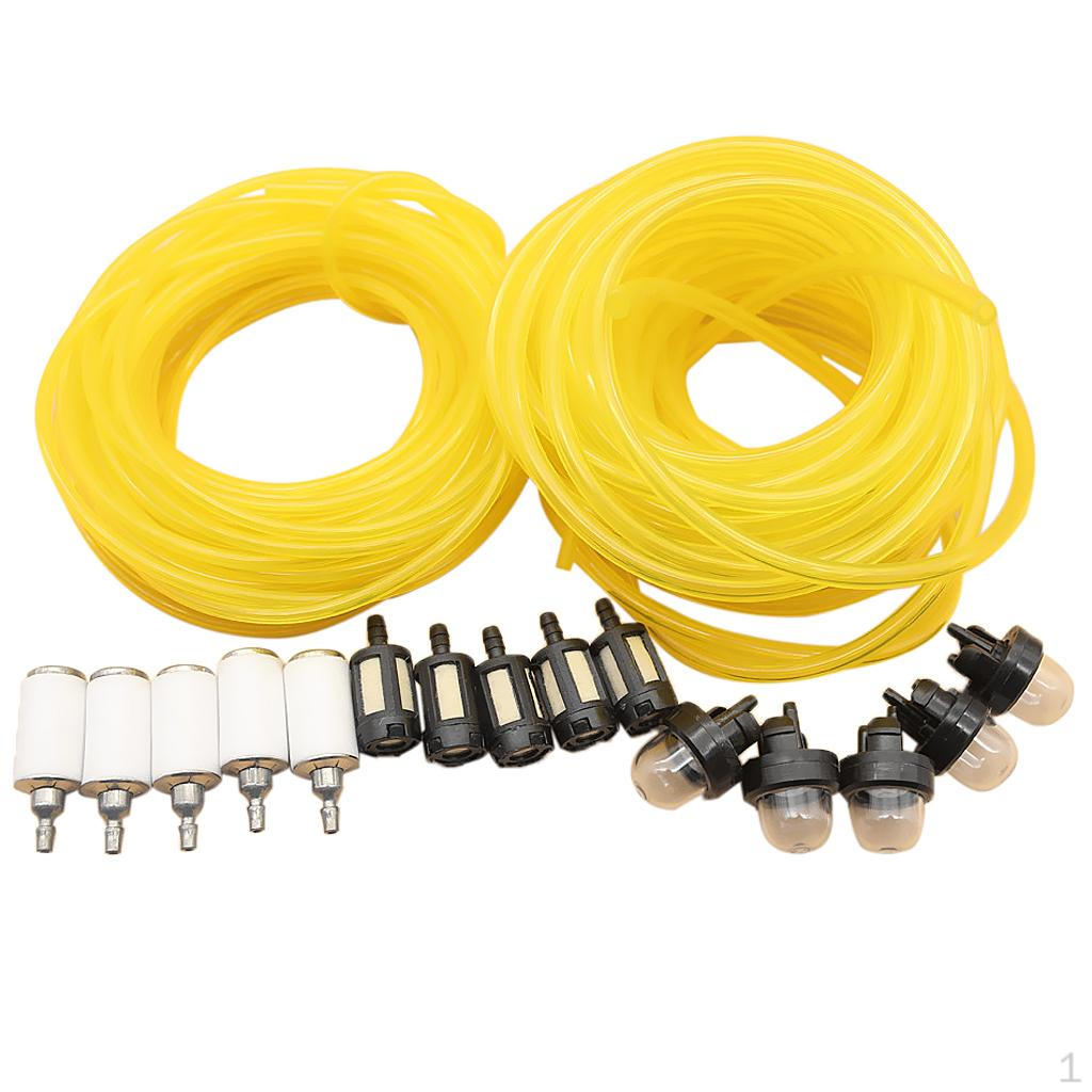 Replacement Petrol Fuel Line Hose Filters with Bulb for