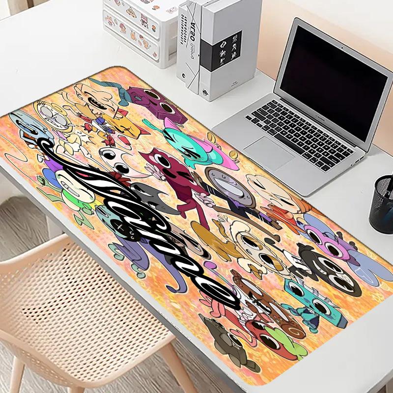 Custom Name Personalized Dandy's World Pattern Mousepad, Laptop PC Desk Mat, Decorative Desk Mat for Home Keyboard Pad Gift