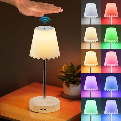 Перезаряжаемая RGB LED Ночная Лампа Креативное Управление Жестами Сенсор Руки Свет Регулируемый Домашний Декор Комната Прикроватная Лампа
