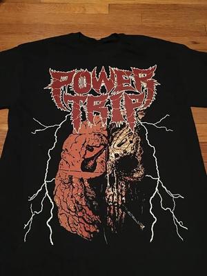 Винтажная футболка POWER TRIP, полный размер S-5XL, 1-сторонняя, с коротким рукавом, CM123, унисекс