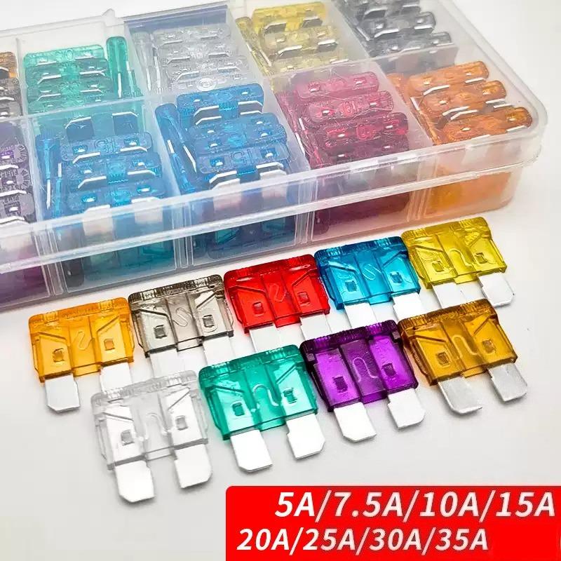 Standard Car Fuses 2A 3A 5A 7.5A 10A 15A 20A 25A 30A 35A Free Matching Choice Car Fuses Blade Fuses for RV/Truck/SUV Fuse Holders1