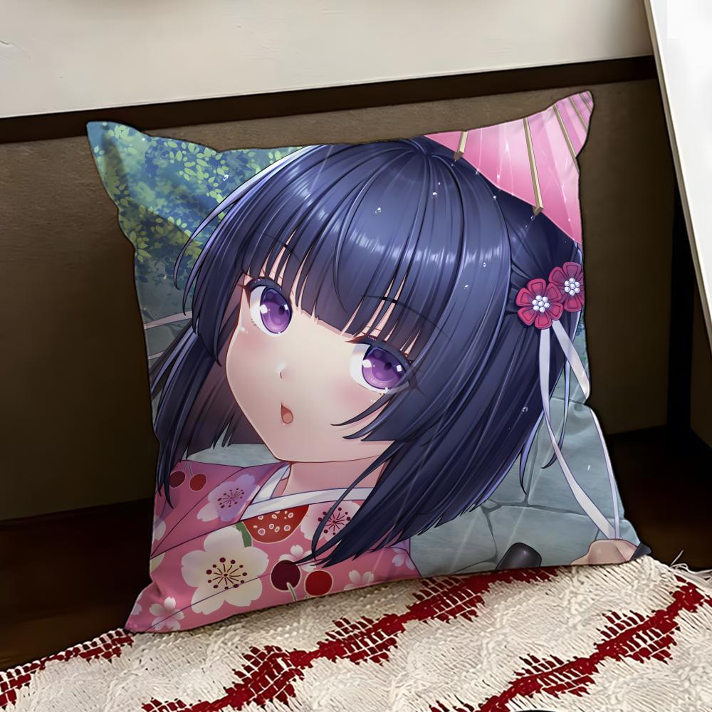 Аниме NNekopara Наволочка Двусторонняя Мягкая Прочная Наволочка для Подушки Дом Автомобиль Многоцелевое Использование для Ежедневного Комфорта