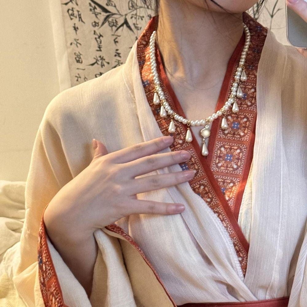 Изысканные ожерелья ханьфу, винтажное ожерелье чонсам, ретро-ожерелье в китайском стиле, ювелирные изделия