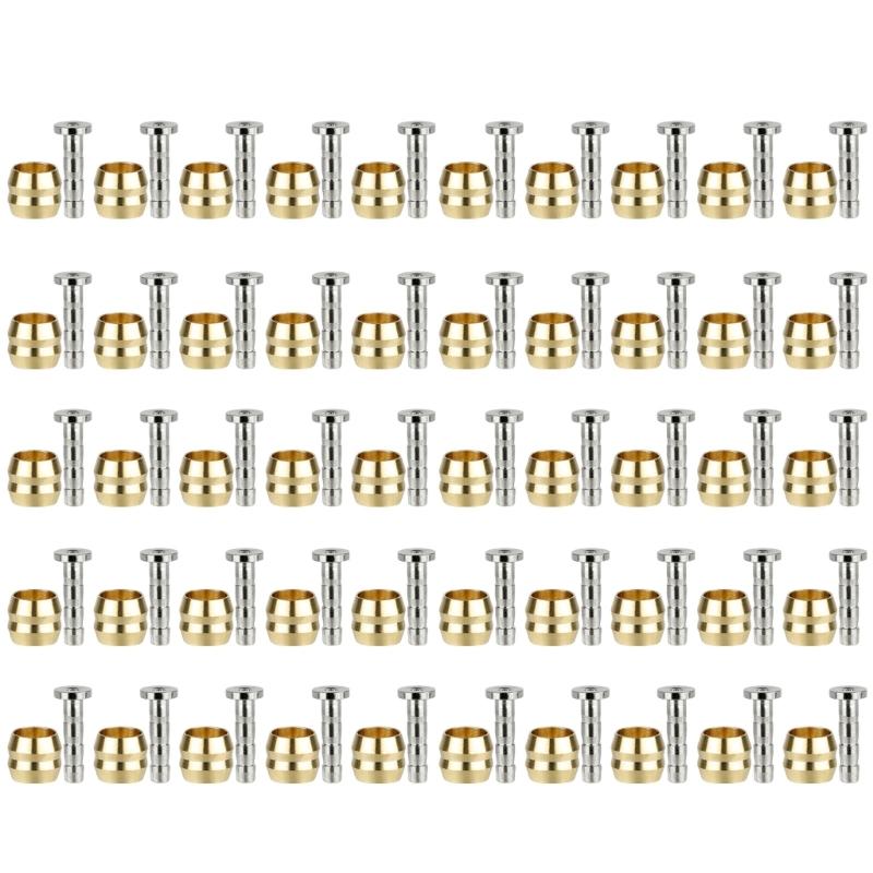 50 Set Bicycles Connecting Bolts Bleed for Bike Part Hydraulic Brake Hose Oil Pipe Connector Tube Fittings Insert