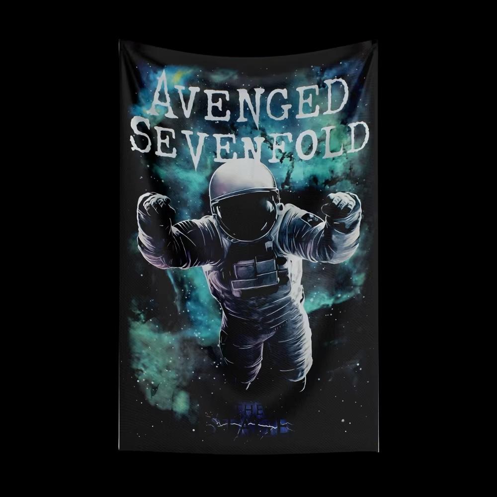 Флаг-гобелен Rock Band AAvengeds Sevenfolds Эстетичный Декор Комнаты Ткань для Фона Декор Настенного Искусства Баннер для Концерта на Открытом Воздухе Вечеринки