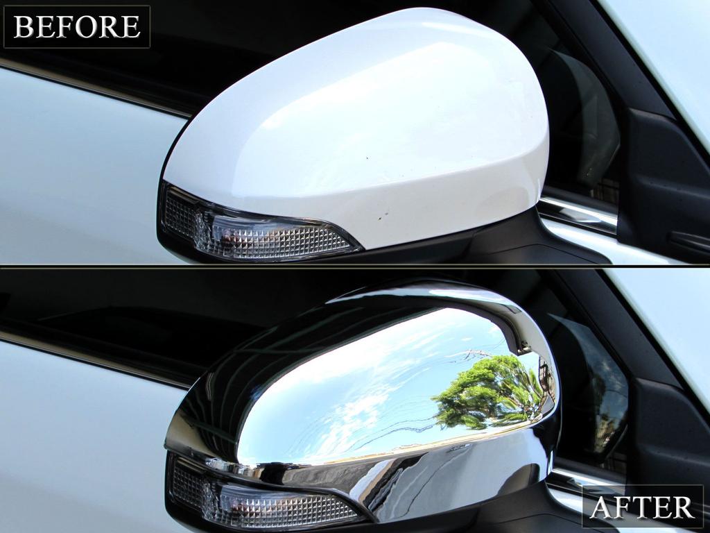 BRIGHTZ Chrome Door Mirror Covers for Corolla Fielder and NZE164G Corolla Fielder 160 11182 ZRE162G, NZE161G, [MIR-SID-035]