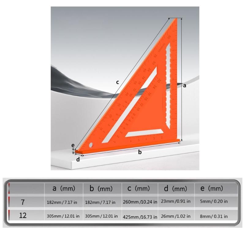 Плотницкий стропильный угольник треугольная линейка инструмент для рисования углов для точных измерений при изготовлении мебели и моделей