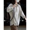 Spring And Summer Fashionable Lazy Linen Striped Shirt Loose Comfortable Breathable Casual Top Women