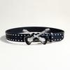 Jeans Belt Women'S Decorative Casual Belt Guitar Buckle Rock Punk Simple Belt