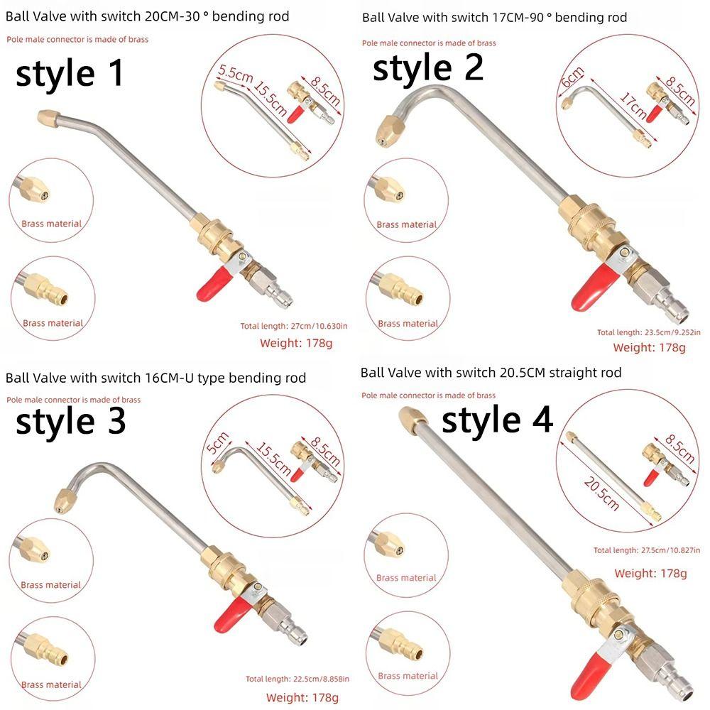 1/4 Inch Car Quick Nozzle High Pressure Washer Gutter Cleaner Washer Valve Wand Car Washing