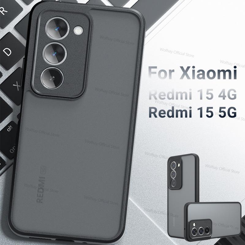 Для Xiaomi Redmi 15 Чехол Xiaomi Redmi 15 Накладка Бампер Роскошный Матовый ПК + ТПУ Ударопрочный Силиконовый Защитный Чехол Xiaomi Redmi 15