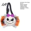 Versatile Outdoor Goose Costume Halloween Bow Tie Porch Statue Accessories Spooky Skull Ghost Gift for Owners Tie Lawn Statue Holiday Yard
