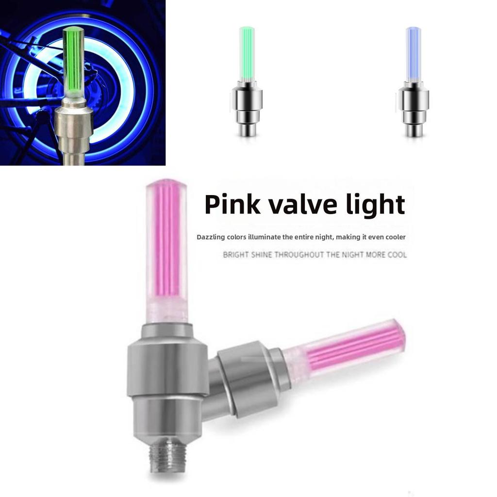 Bicycle Tire Valve Light With Waterproof Led For Night Riding And Visibility