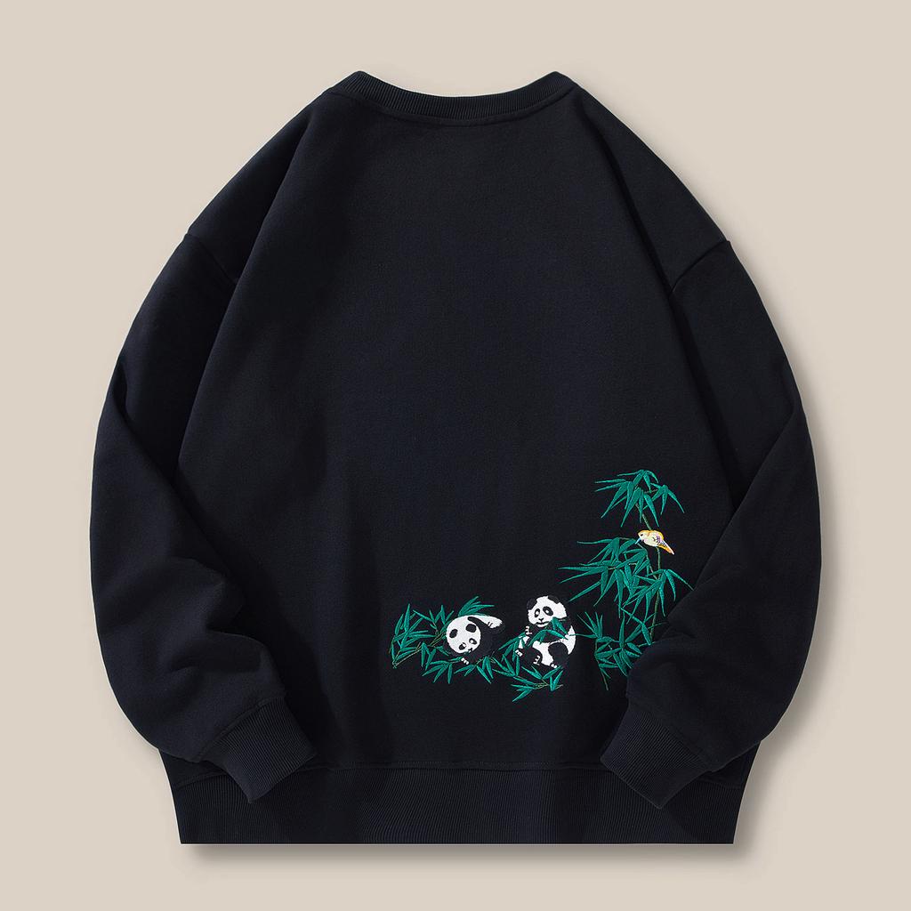 Осенне-зимняя мужская толстовка с круглым вырезом China-Chic, свободная, большого размера, модная, с длинным рукавом, женская, топ