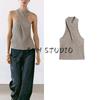 MD Summer New Arrival Women's Clothing Fashion Style Minimalist Cross V-neck Knitting Sling Sleeveless T-shirt Top 5797709