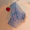 Bowknot Hollow Lace Panties for Women Satin Pure Cotton Crotch Breathable Sexy Mid-waist Women Briefs Underwear Knickers EMA