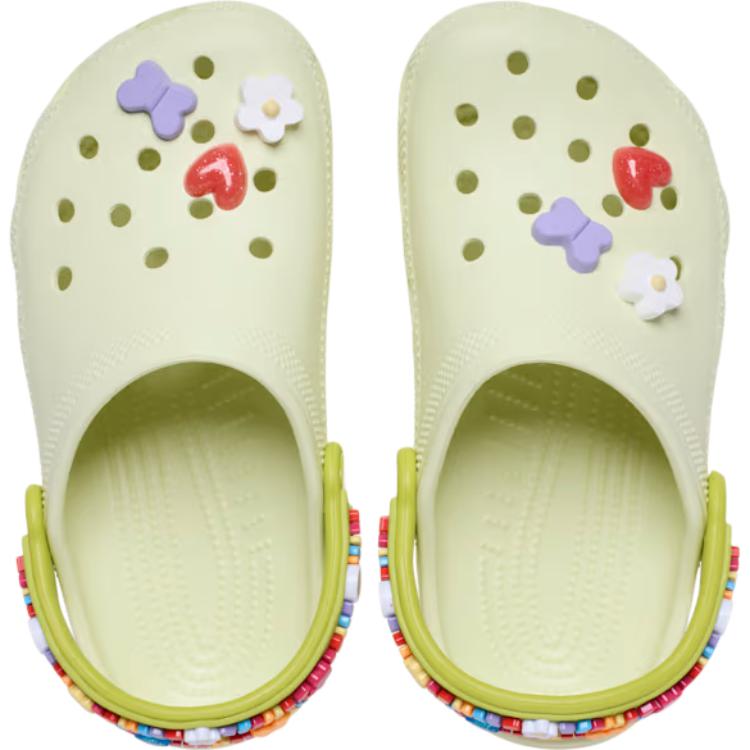 Crocs Classic Friendship Bracelet Clog Fashion Sports Simple Versatile Non-Slip Durable Low-Top Kids Sandals Kids Clogs Green 211306-3ZL